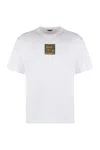 K-way Fantome Cotton Crew-neck T-shirt In White