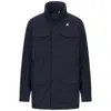 K-way Four Pocket High Collar Jacket In Blue
