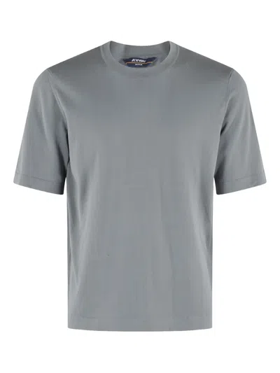 K-way Fein Gestricktes T-shirt In Wly Grey Sage