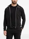 K-way Finn Ribbed Zip-up Sweatshirt In Black