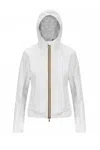 K-way Fitted Lightweight Jacket With Zip-up Front In White
