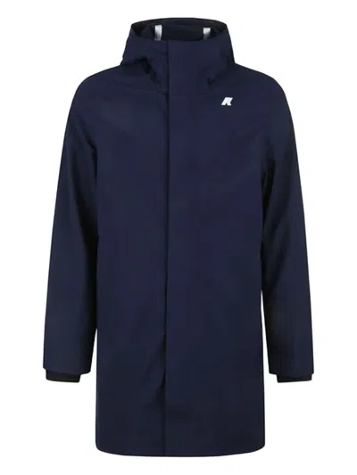 K-way Benny Warm Ottoman Jacket In Blue