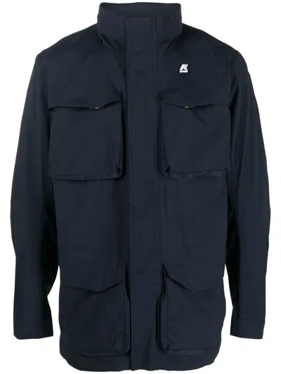 K-way Flap-pockets Lightweight Jacket In Blue