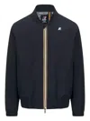 K-way Aurene Stretch Jacket With Contrasting Gros Grain Details In Black