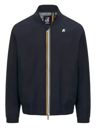 K-WAY FRONT-ZIP LOGO-PATCH JACKET