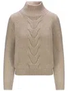 K-way K Way Fuzzy Turtleneck Pullover In Brown