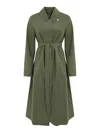 K-way Stretch Barbra Raincoat In Green