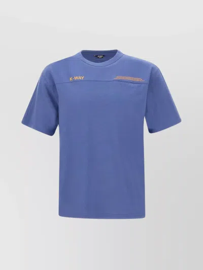 K-way Fantome Cotton T-shirt In Blue