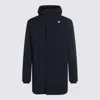 K-way Casual Style Longline Hooded Jacket In Blue