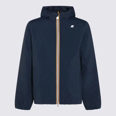 K-WAY K-WAY DARK BLUE NYLON JACK PLAIN CASUAL JACKET