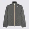 K-way Stylish Jacket With High Collar And Side Pockets In Green