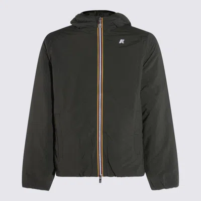 K-WAY K-WAY GREEN NYLON JACK PLAIN CASUAL JACKET
