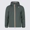 K-way Giacche Green Blackish-green Oak In Gray
