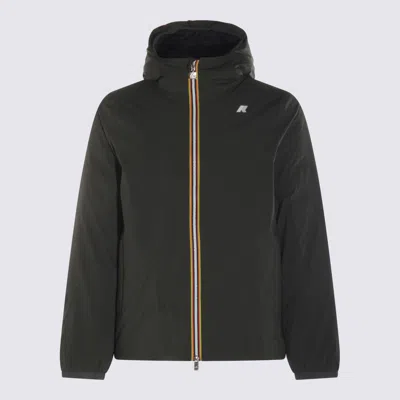 K-way Hooded Long Sleeve Down Jacket In Green