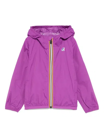 K-way Kids' Giubbino Con Cappuccio In Violett