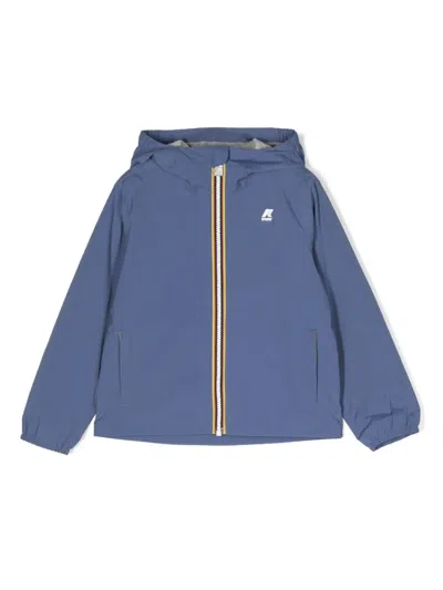 K-way Kids' P. Jack Hooded Rain Jacket In Blue