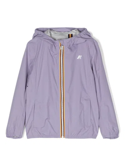 K-way Kids' Le Vrai Hooded Jacket In Purple