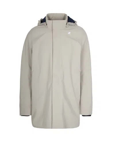 K-way Logo-detail Hooded Jacket In Neutral
