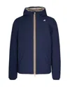 K-way Logo-detail Hooded Jacket In Blue