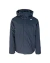 K-way Jacko Twill Marmot Blue Jacket In Al9