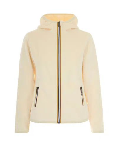 K-way Giubbino Lily Velour Polar Double Bianco