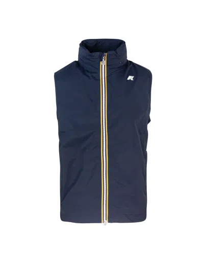 K-way Valen Stretch Nylon Sleeveless Jacket In Blue