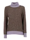 K-way Grazay Turtleneck Sweater In Brown