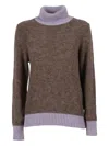 K-way Grazay Turtleneck Sweater In Brown