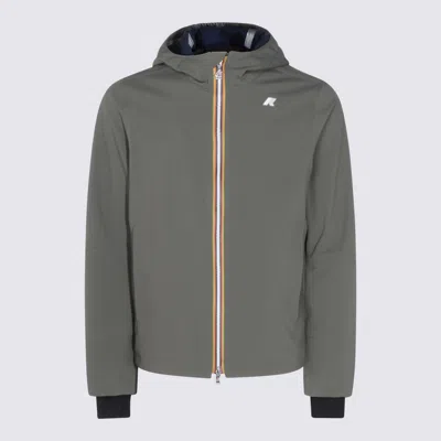 K-way Jackets Green Blackish-blue Depth In Gray