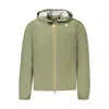 K-way Green Nylon Men Jacket In Green