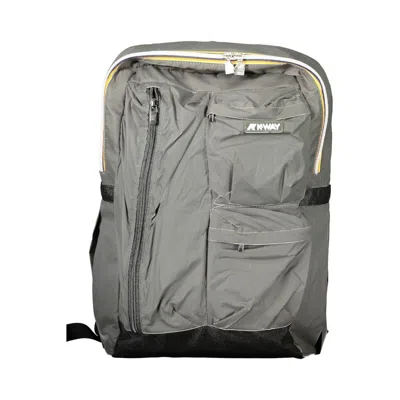 K-way Green Polyamide Backpack In Gray