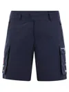 K-way K Way Greges Orient Express Cargo Bermuda Shorts In Navy