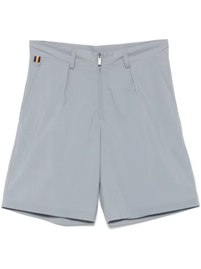 K-WAY GREY ZIPPER BERMUDA SHORTS