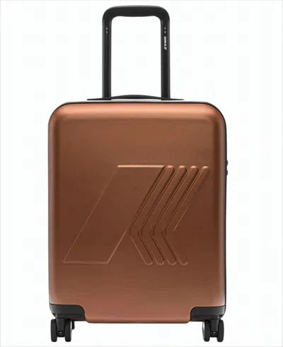 K-way Hardside Carry-on Luggage With Geometric Logo In Red