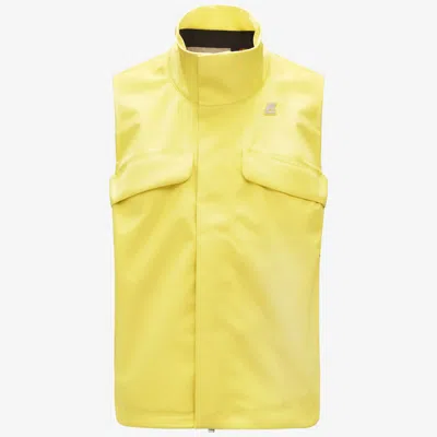 K-way Harisel Bonded Ripstop Jersey In Yellow