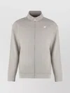 K-way Hayce Full Zip Cotton Hoodie In Grey