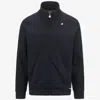 K-way Short High Neck Ribbed Cuffs Jacket In Blue