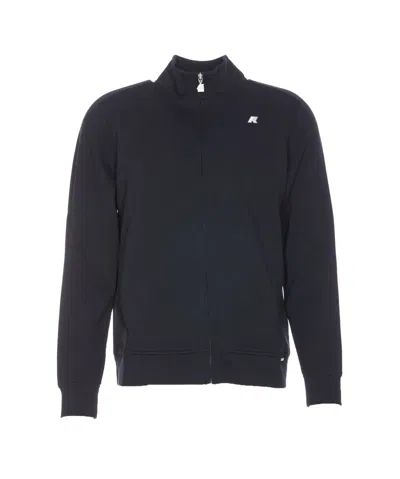 K-way Short High Neck Ribbed Cuffs Jacket In Black