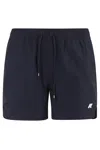 K-way Drawstring Waist Swim Shorts In Blue Depth