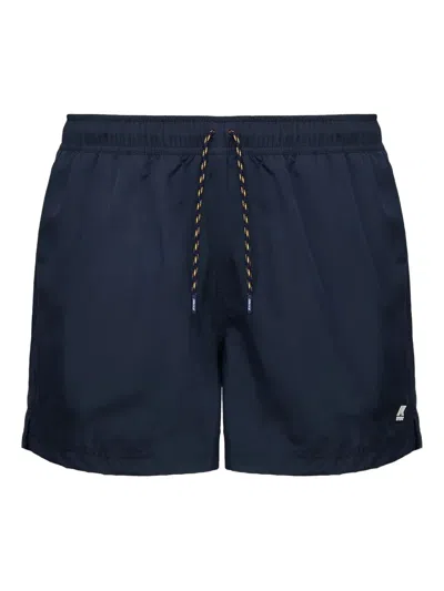 K-way Hazel Drawstring Swim Shorts In Blue