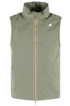 K-way High Collar Gilet In Green