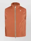 K-way Valen Stretch Dot Zip-fastening Logo Vest In Brown