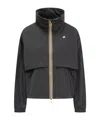 K-way Jacket Waterproof Black Pure Aubette Memory Touch In Black