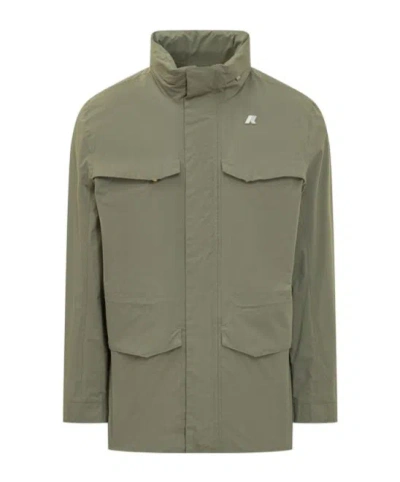 K-way High Neck City Jacket In Green