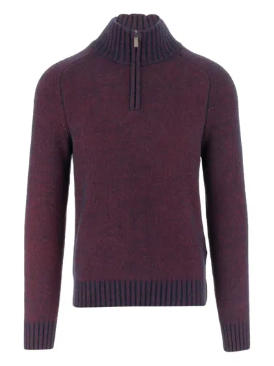 K-WAY HIGH-NECK HALF-ZIP SWEATER
