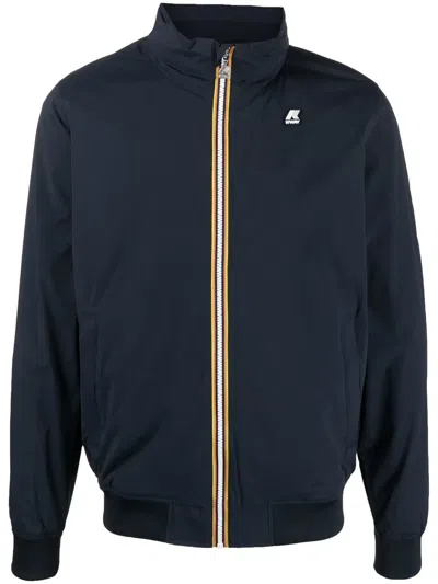 K-way K Way Jacko Bonded Short Jacket With Hood In Blue