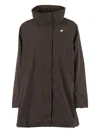 K-way High-neck Padded Jacket In Brown