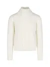 K-way High Neck Sweater In White