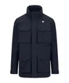 K-way Four Pocket High Collar Jacket In Black