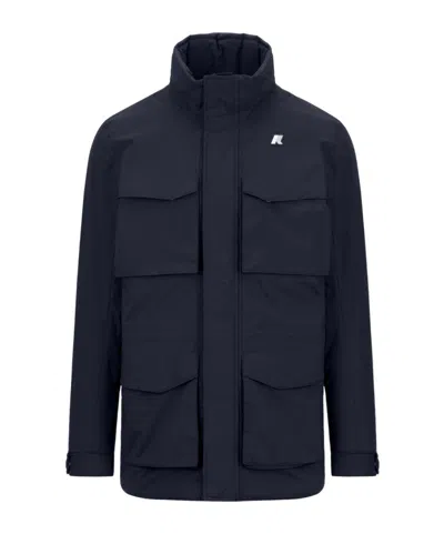 K-way High-necked Down Jacket In Black